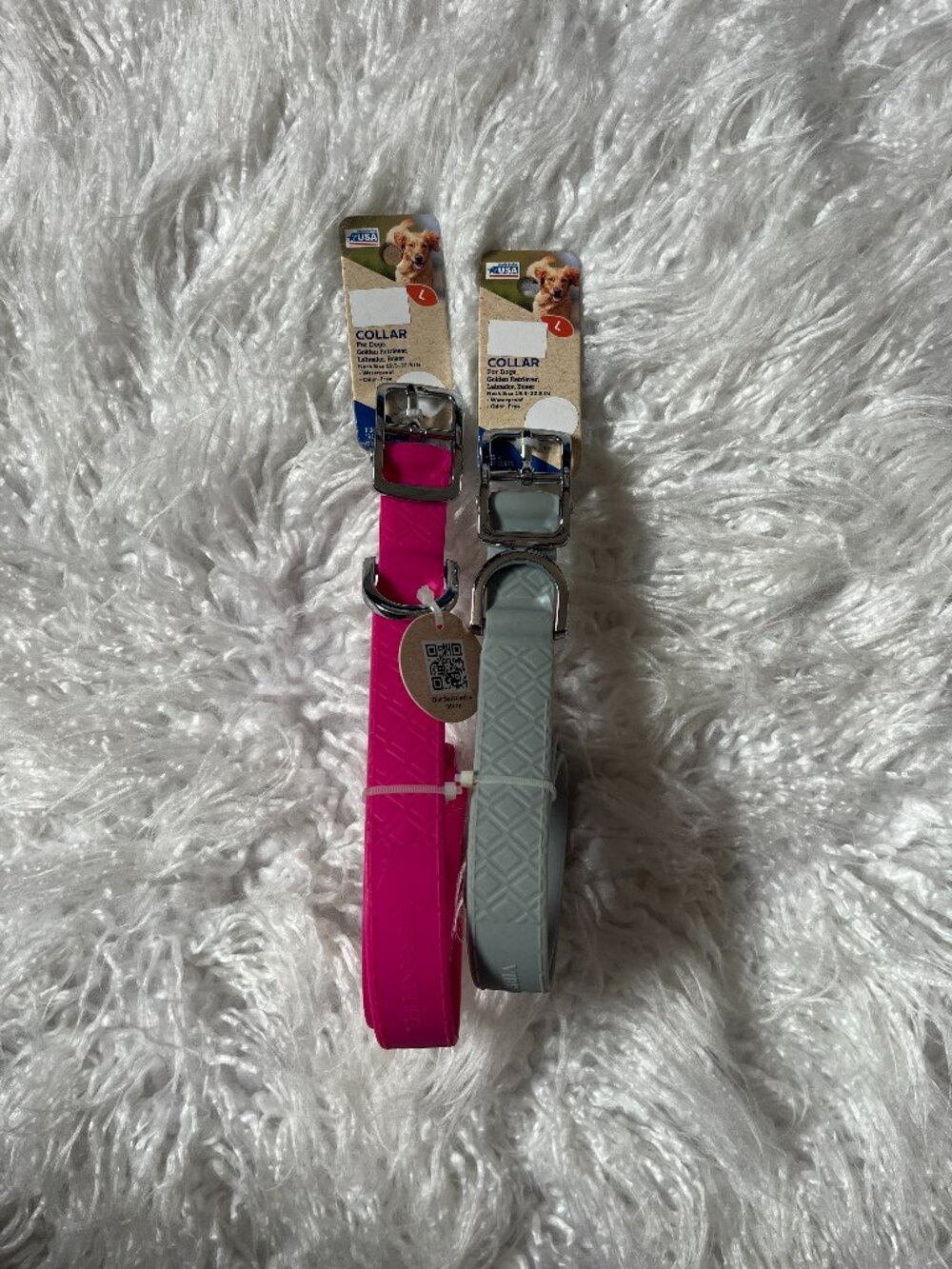 NWT Bundle of 2 Vibrant Life Waterproof & Odor-Free Dog Collars (Size L)